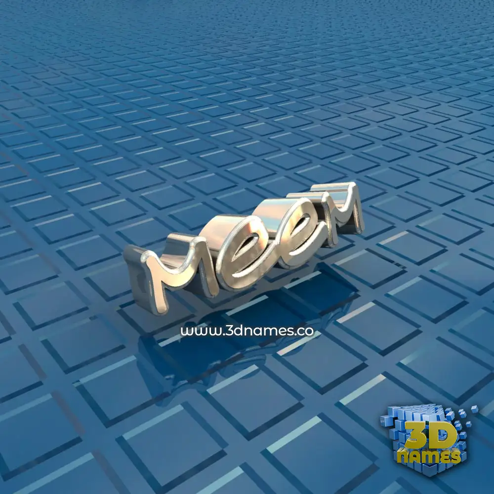 meem in Blue Bling style - 3D name wallpaper