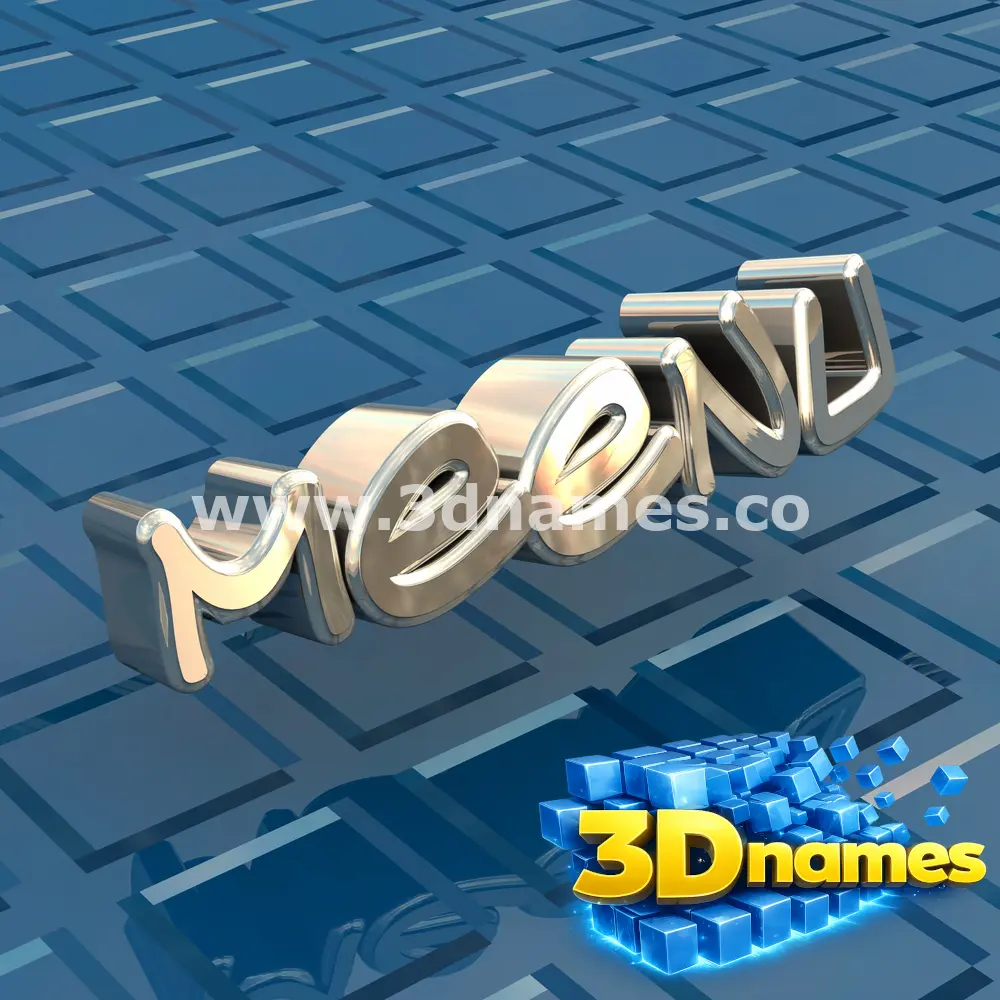 meenu in Blue Bling style - 3D name wallpaper