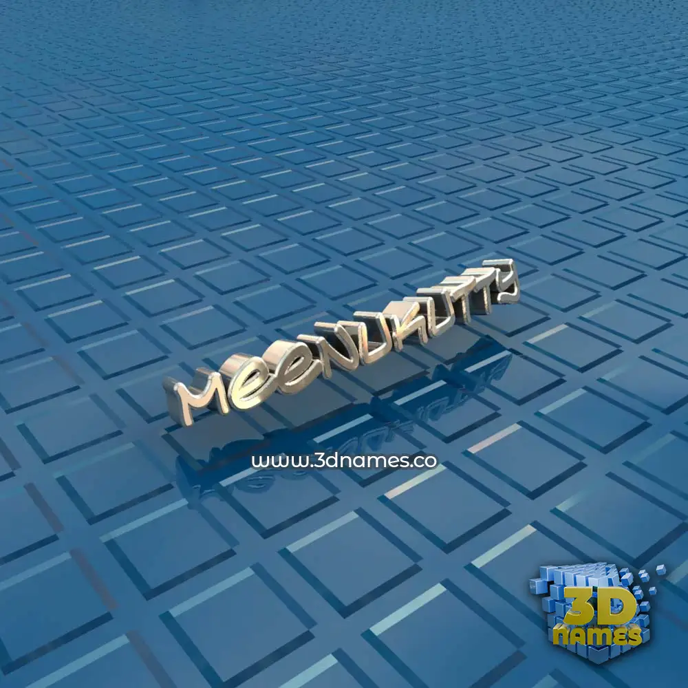 meenukutty in Blue Bling style - 3D name wallpaper
