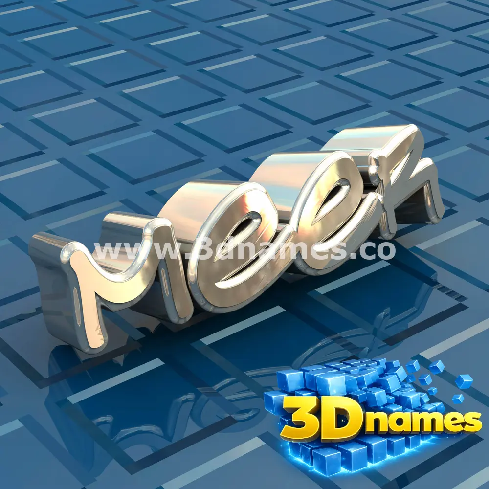 meer in Blue Bling style - 3D name wallpaper