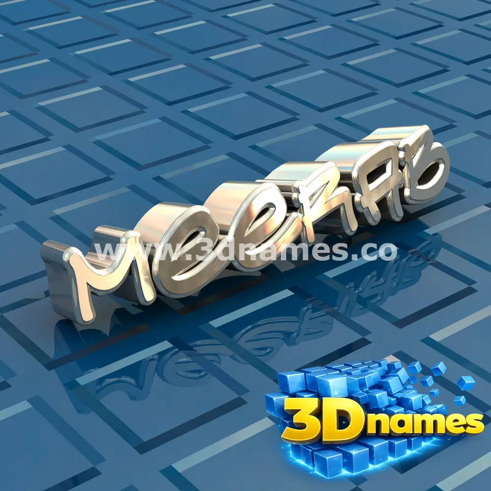 meerab in Blue Bling style - 3D name wallpaper