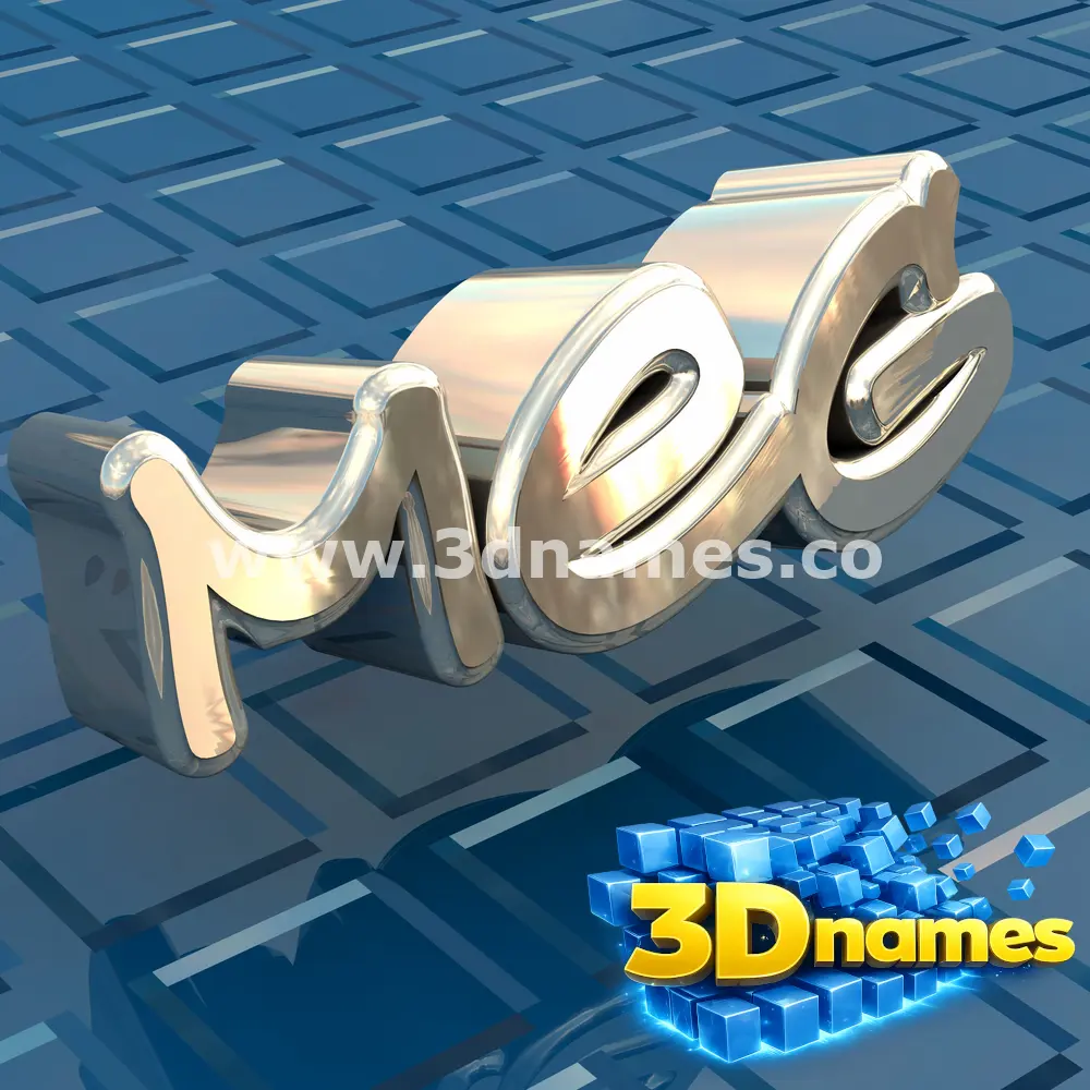 meg in Blue Bling style - 3D name wallpaper