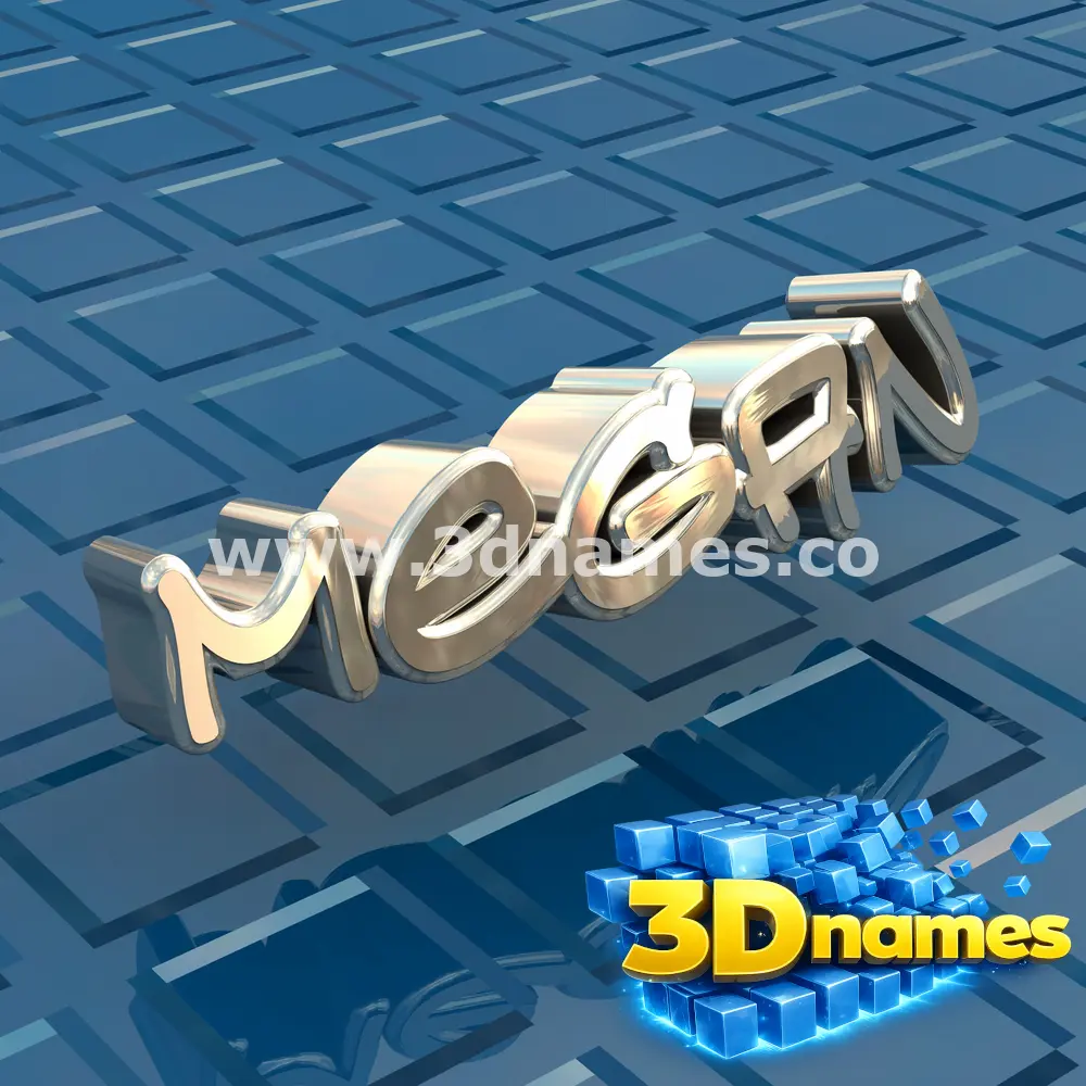 megan in Blue Bling style - 3D name wallpaper