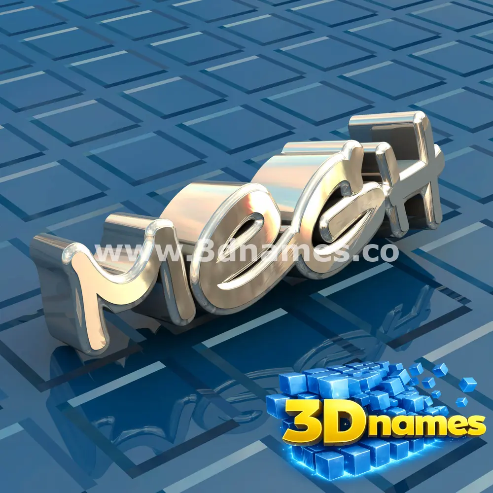 megh in Blue Bling style - 3D name wallpaper