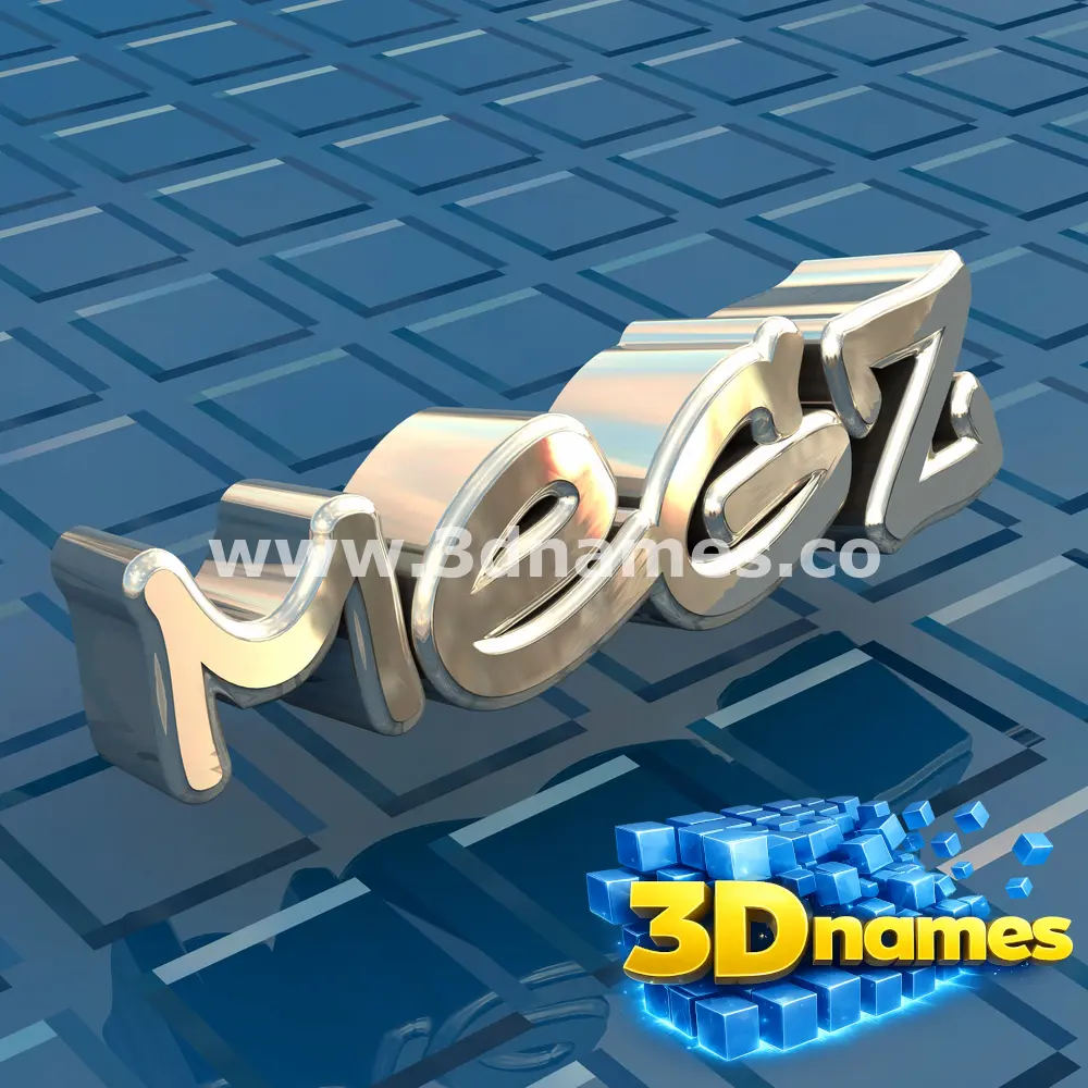 megz in Blue Bling style - 3D name wallpaper
