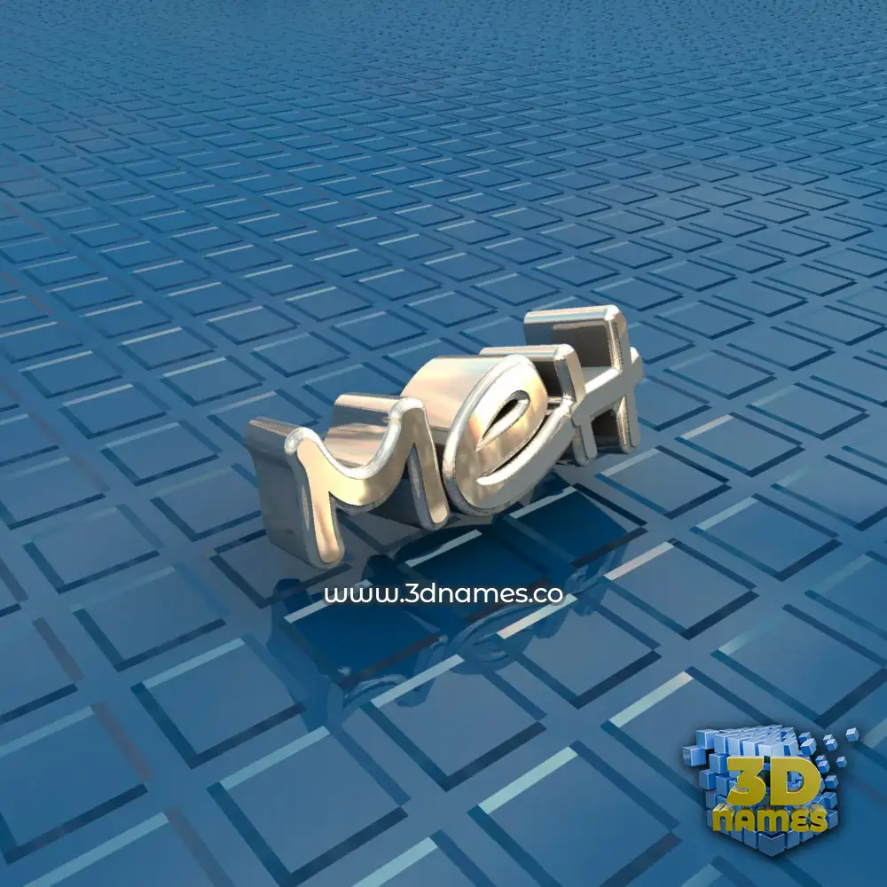 meh in Blue Bling style - 3D name wallpaper