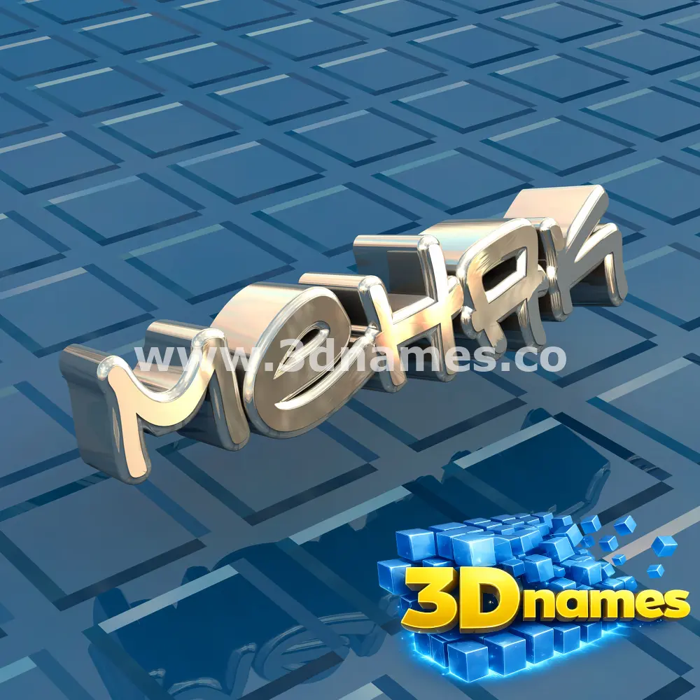 mehak in Blue Bling style - 3D name wallpaper