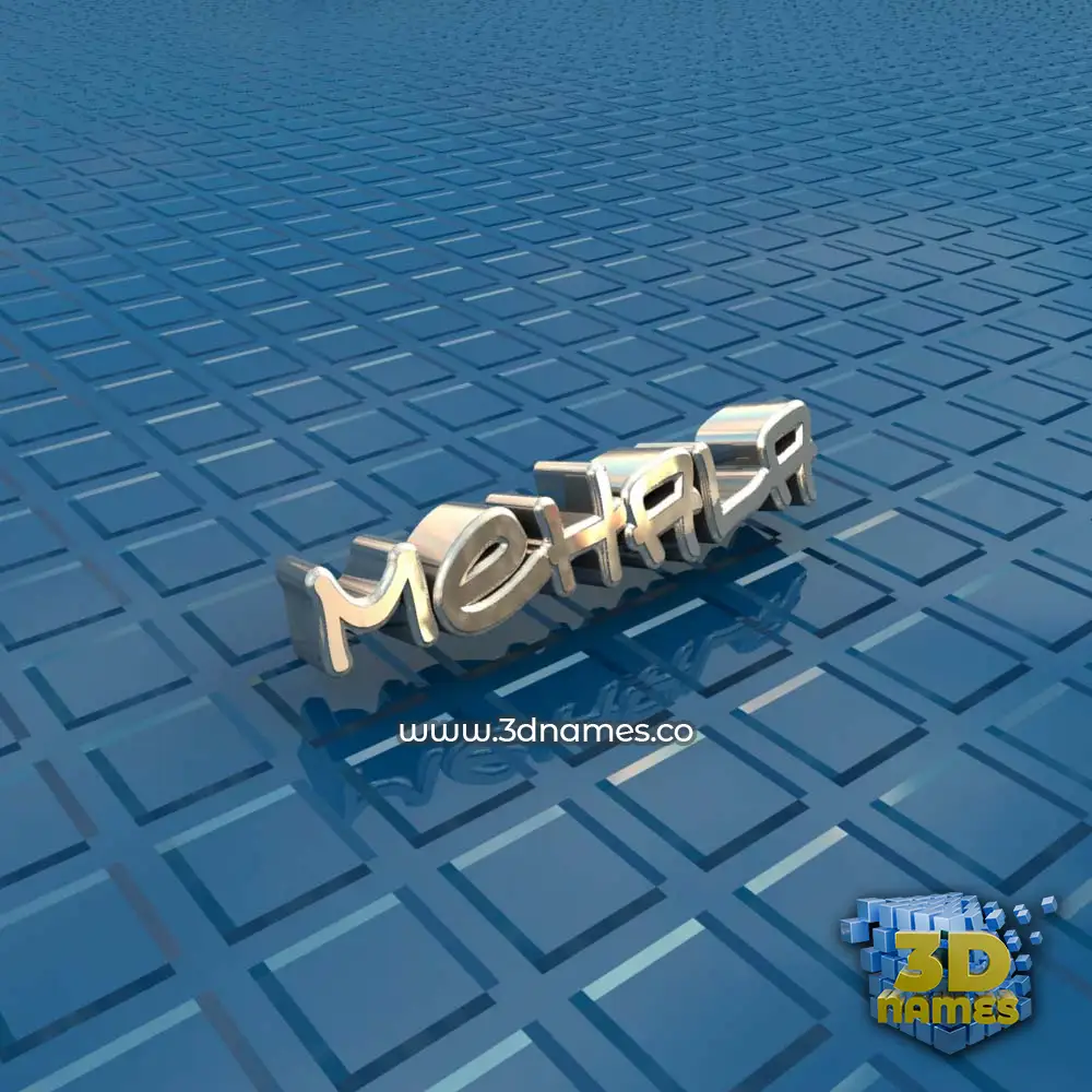 mehala in Blue Bling style - 3D name wallpaper