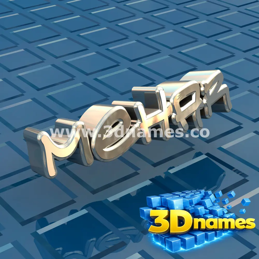 mehar in Blue Bling style - 3D name wallpaper