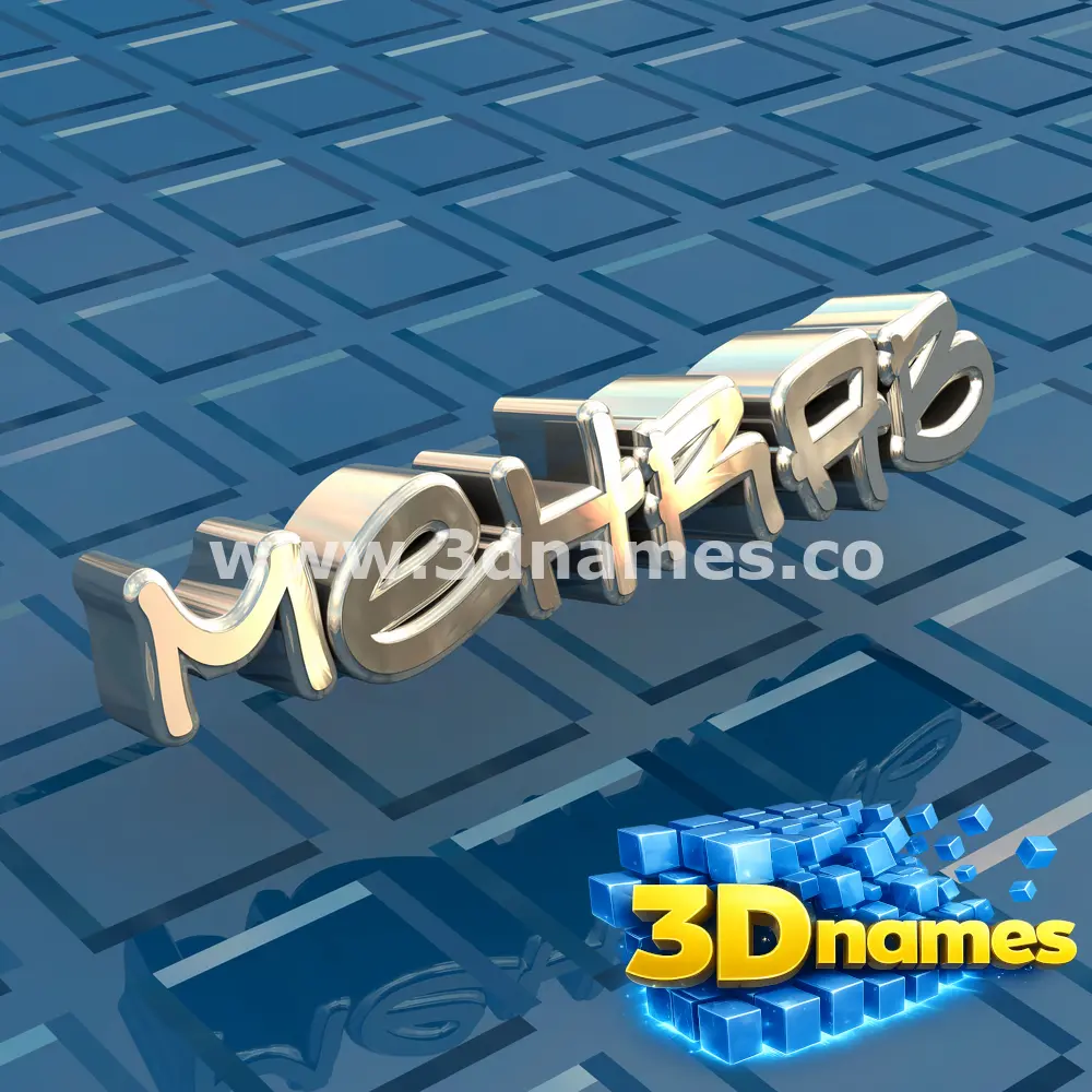 mehrab in Blue Bling style - 3D name wallpaper