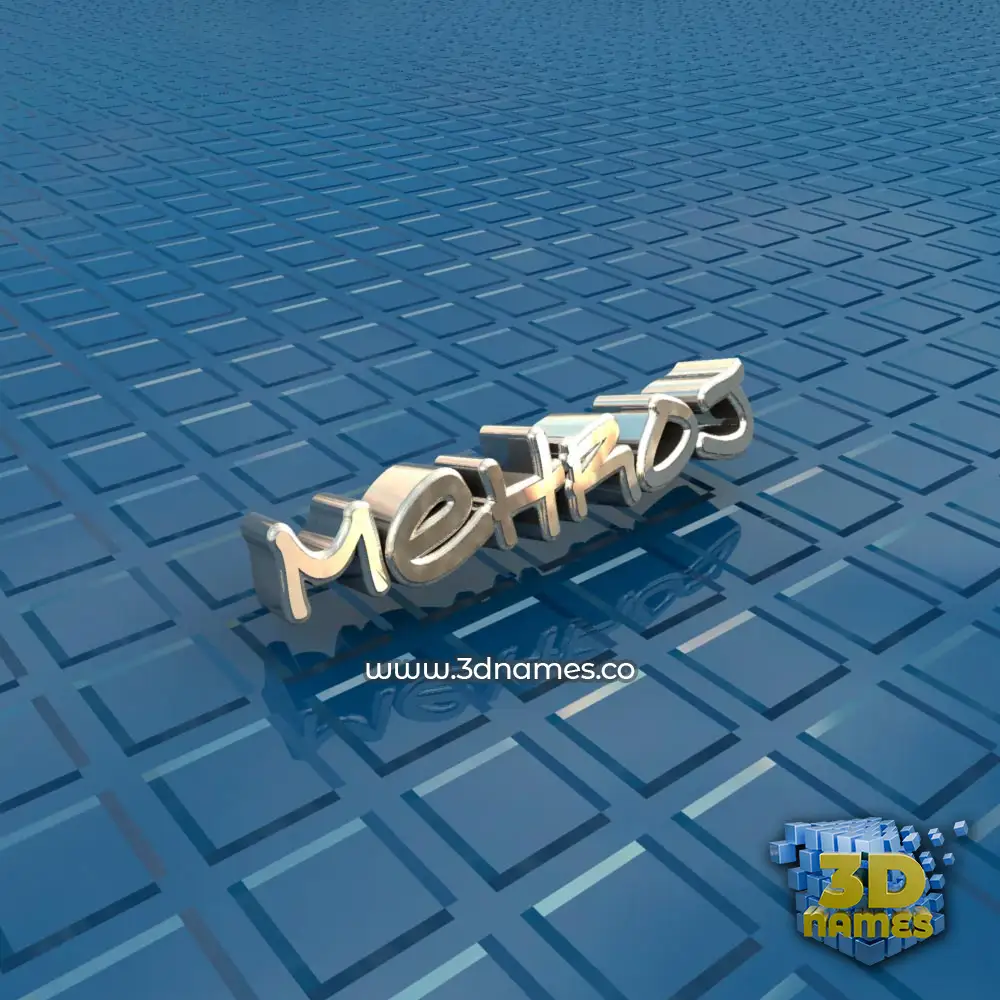 mehroj in Blue Bling style - 3D name wallpaper