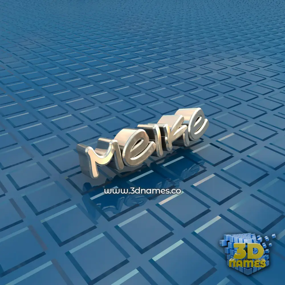 meike in Blue Bling style - 3D name wallpaper