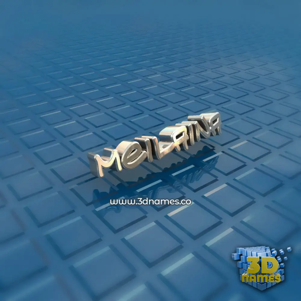 meilaina in Blue Bling style - 3D name wallpaper