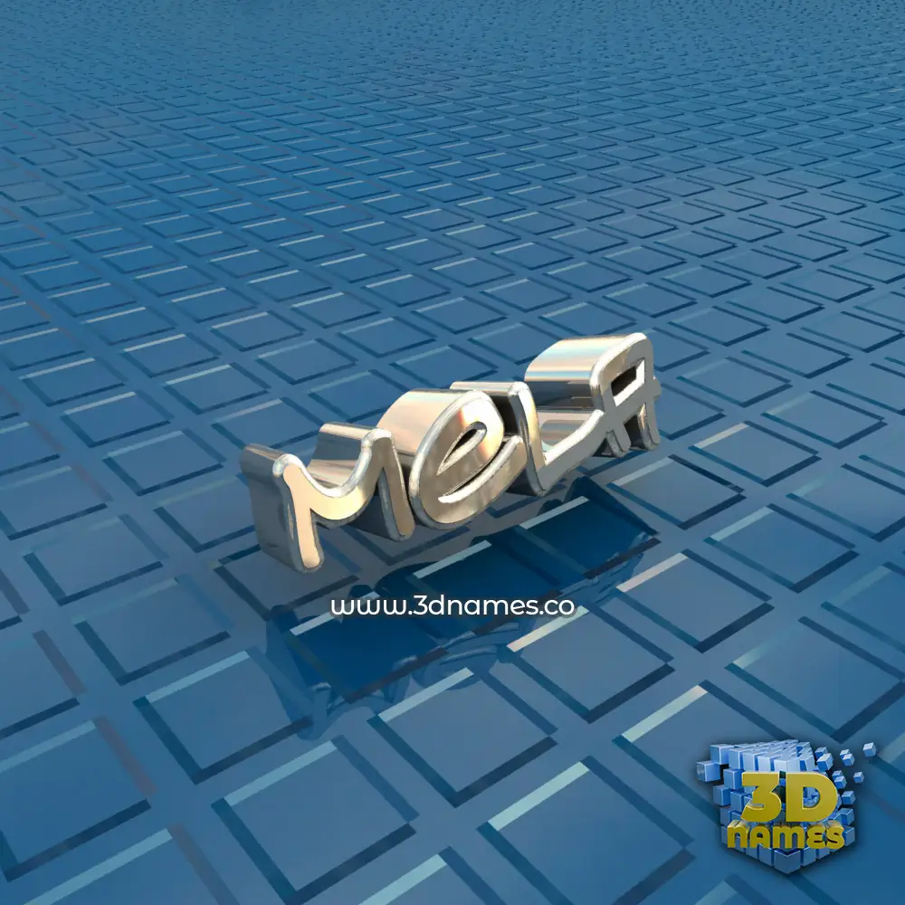 mela in Blue Bling style - 3D name wallpaper