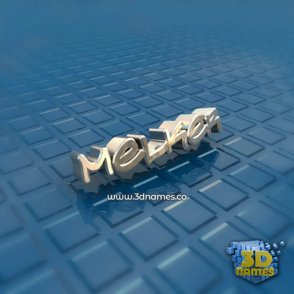 melker in Blue Bling style - 3D name wallpaper
