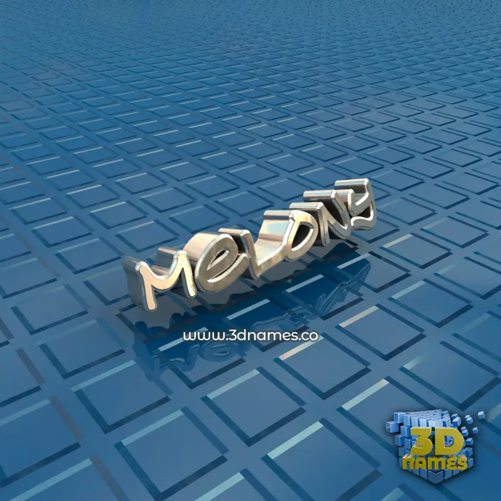 melony in Blue Bling style - 3D name wallpaper