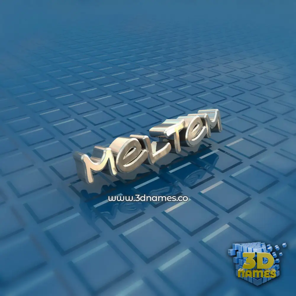 meltem in Blue Bling style - 3D name wallpaper