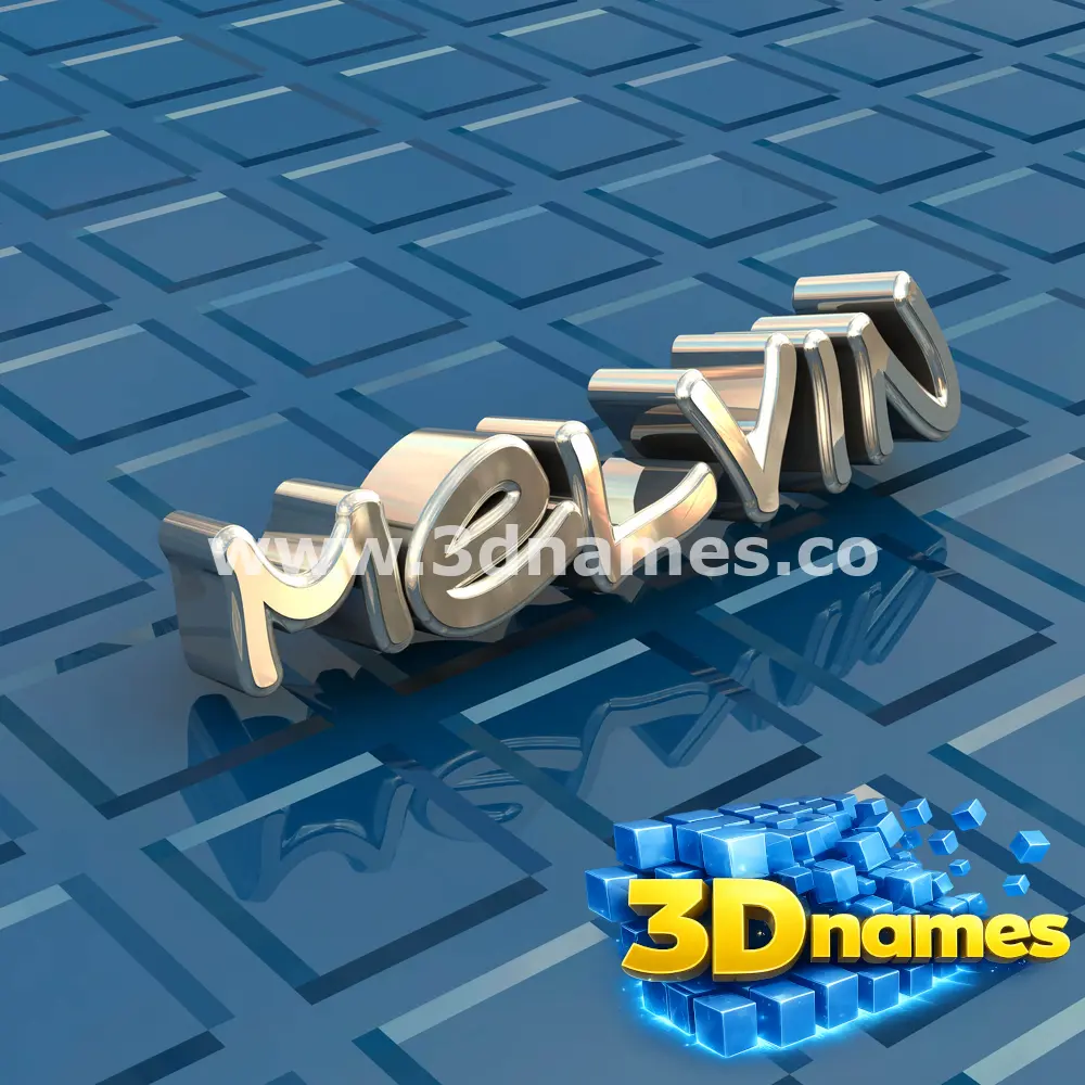 melvin in Blue Bling style - 3D name wallpaper