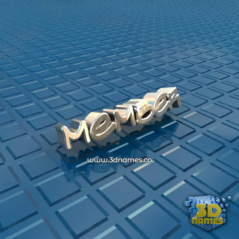 member in Blue Bling style - 3D name wallpaper
