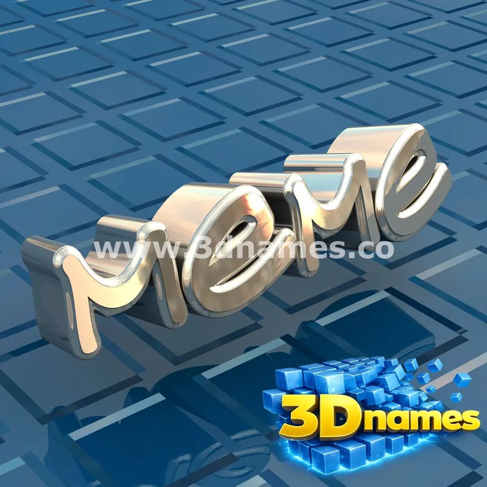 meme in Blue Bling style - 3D name wallpaper