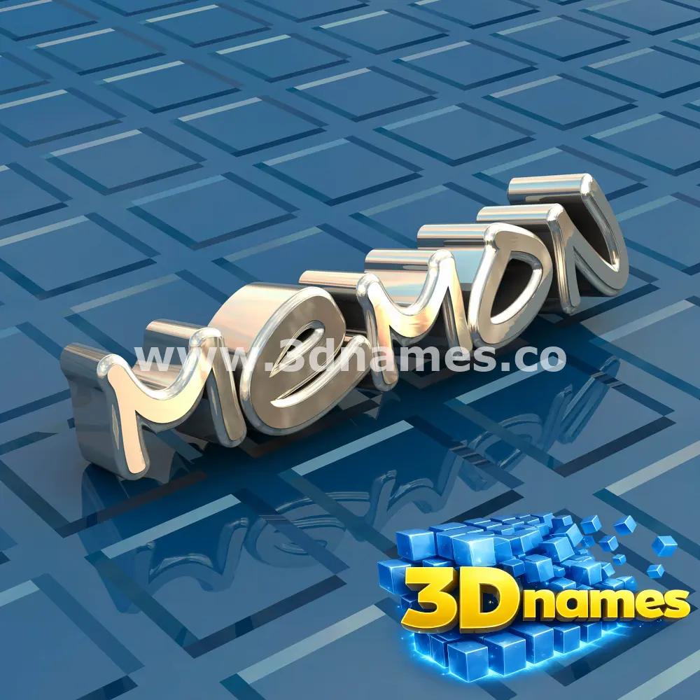 memon in Blue Bling style - 3D name wallpaper