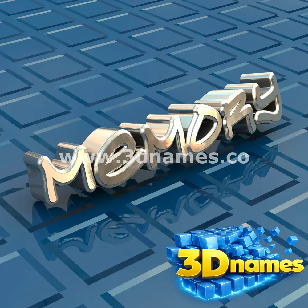memory in Blue Bling style - 3D name wallpaper