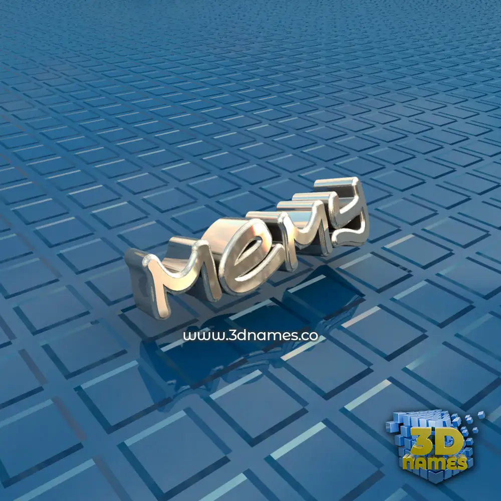 memy in Blue Bling style - 3D name wallpaper