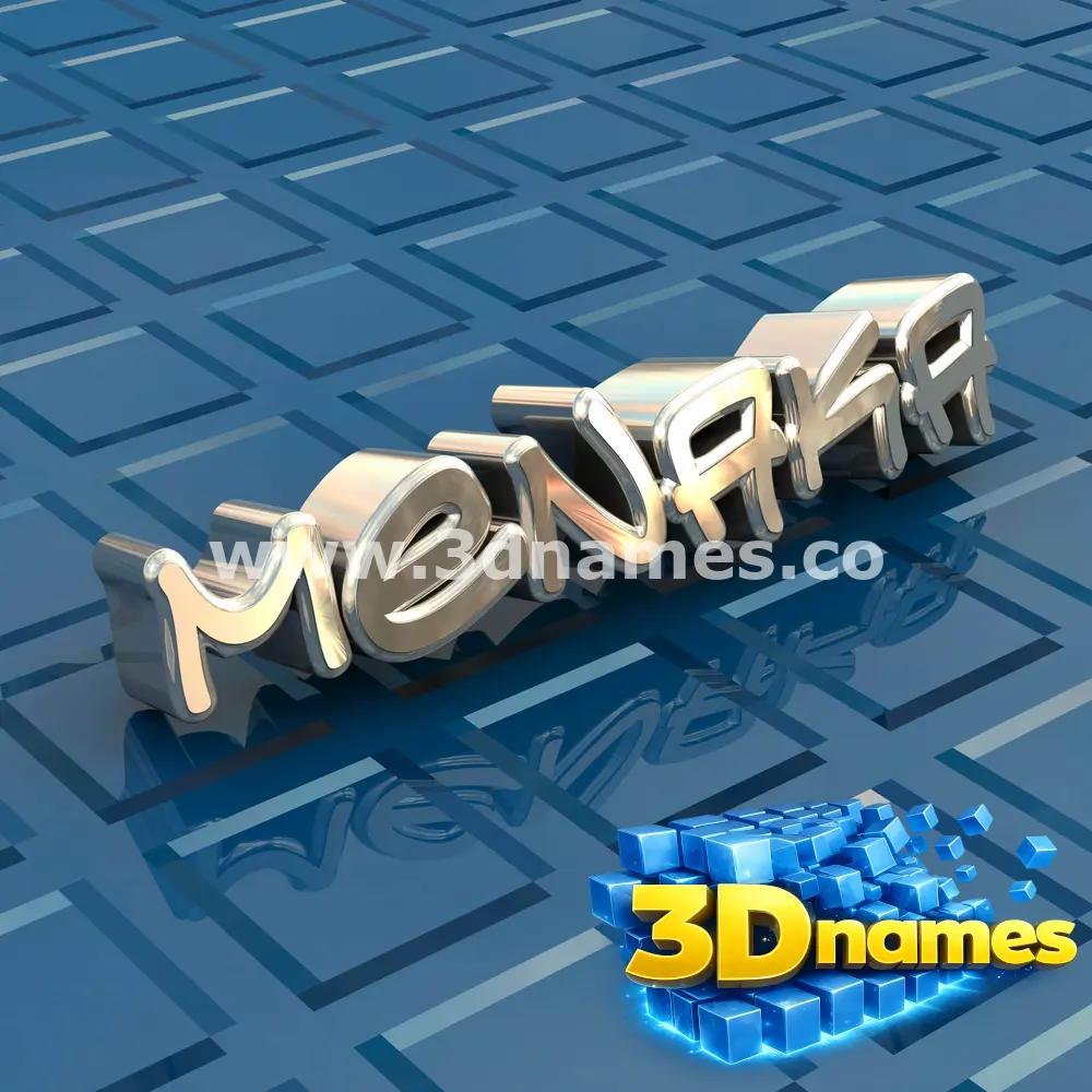 menaka in Blue Bling style - 3D name wallpaper