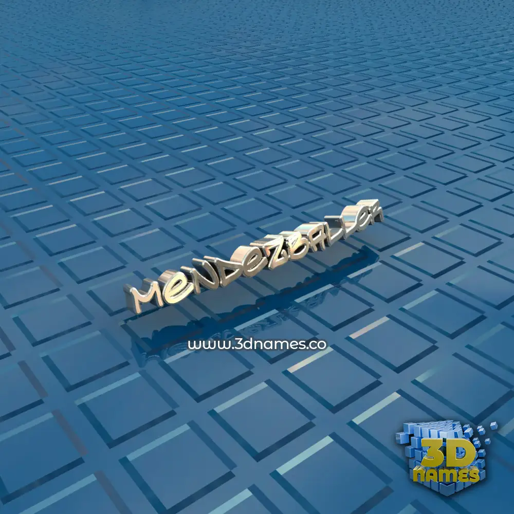 mendezballer in Blue Bling style - 3D name wallpaper