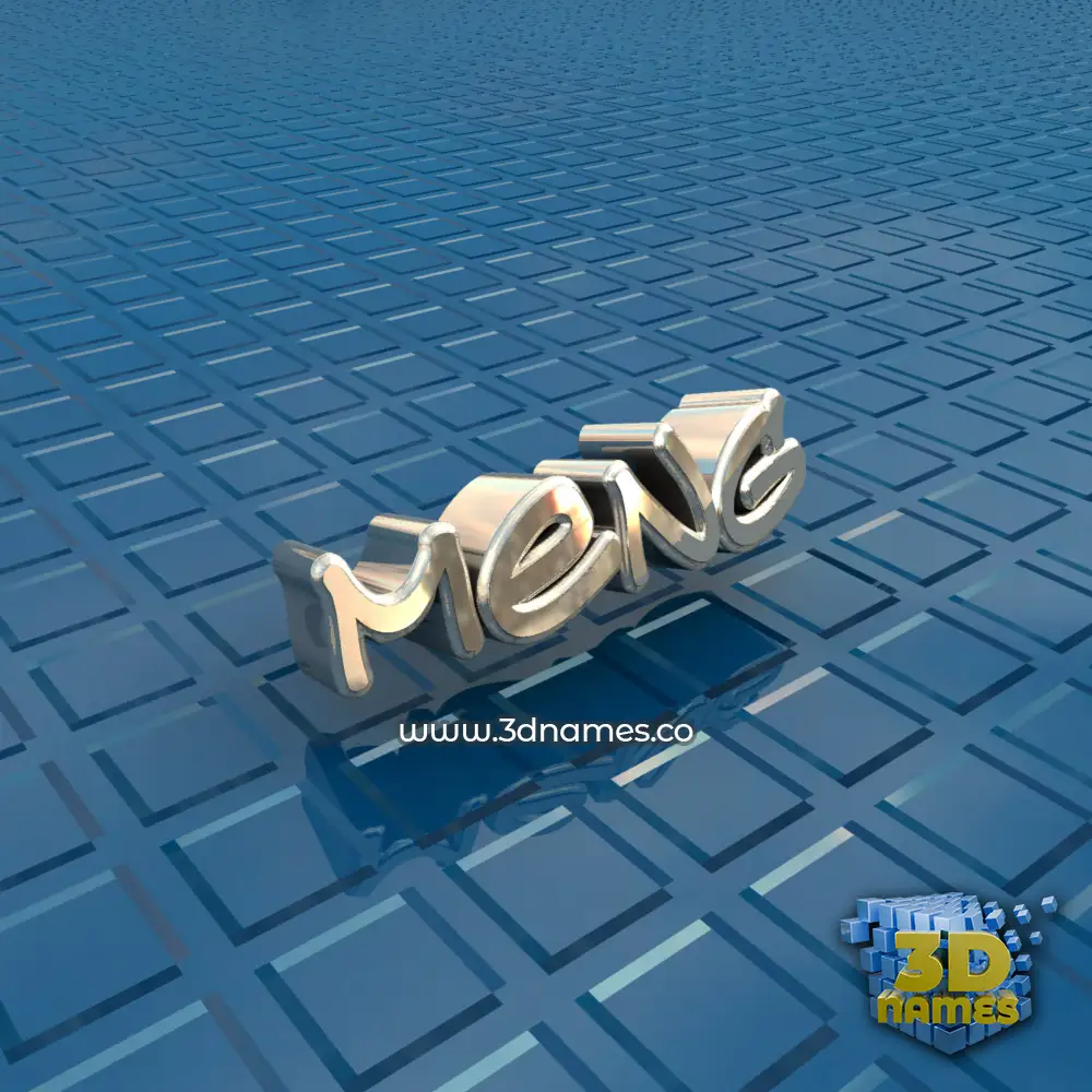 meng in Blue Bling style - 3D name wallpaper