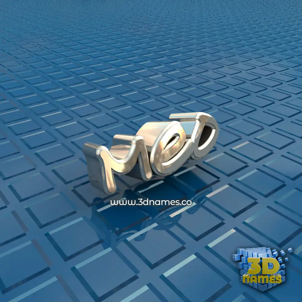 meo in Blue Bling style - 3D name wallpaper