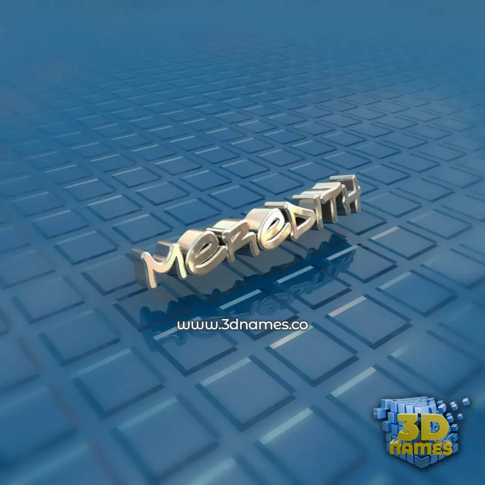 meredith in Blue Bling style - 3D name wallpaper
