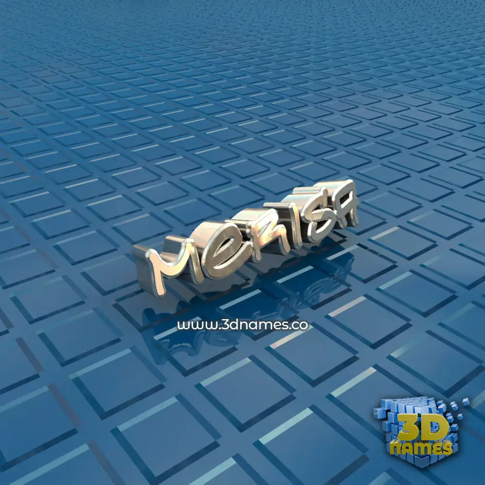 merisa in Blue Bling style - 3D name wallpaper