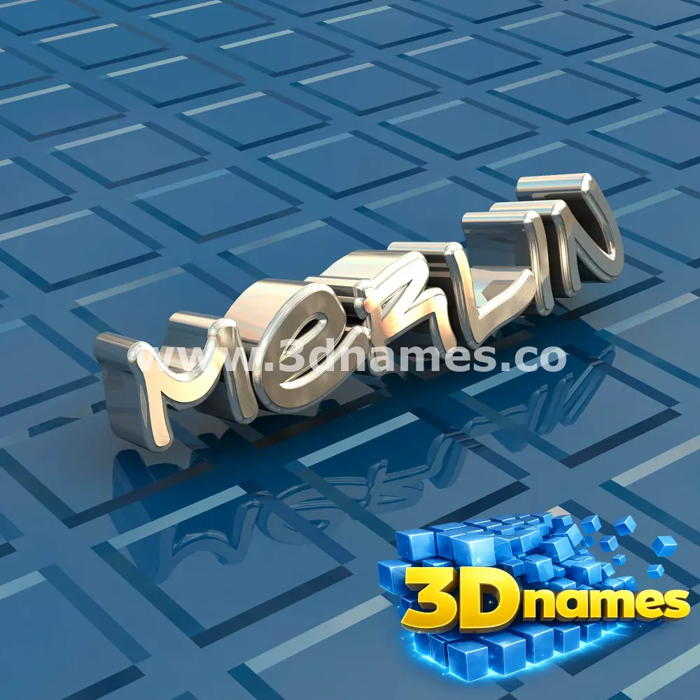 merlin in Blue Bling style - 3D name wallpaper