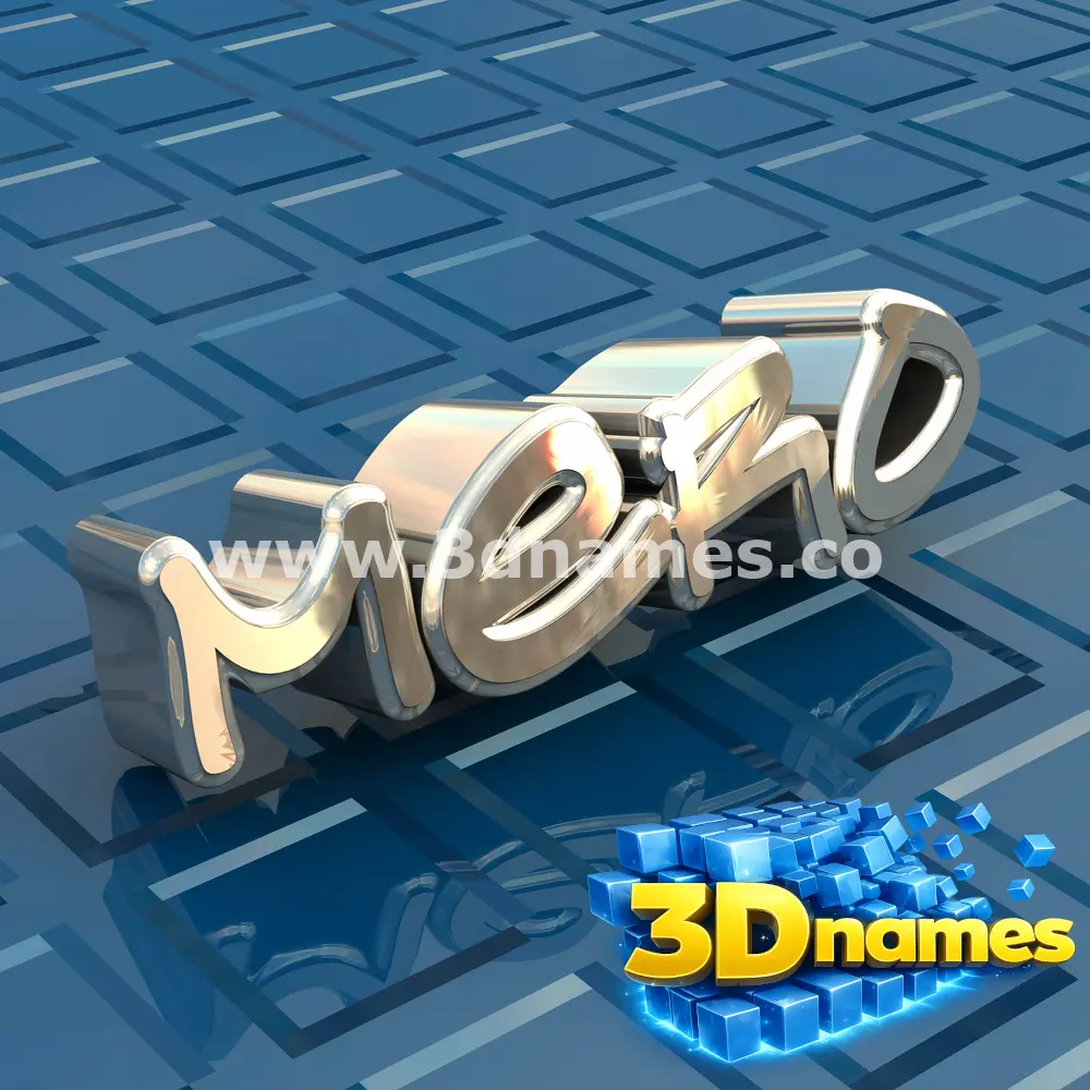 mero in Blue Bling style - 3D name wallpaper