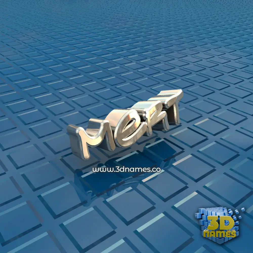 mert in Blue Bling style - 3D name wallpaper