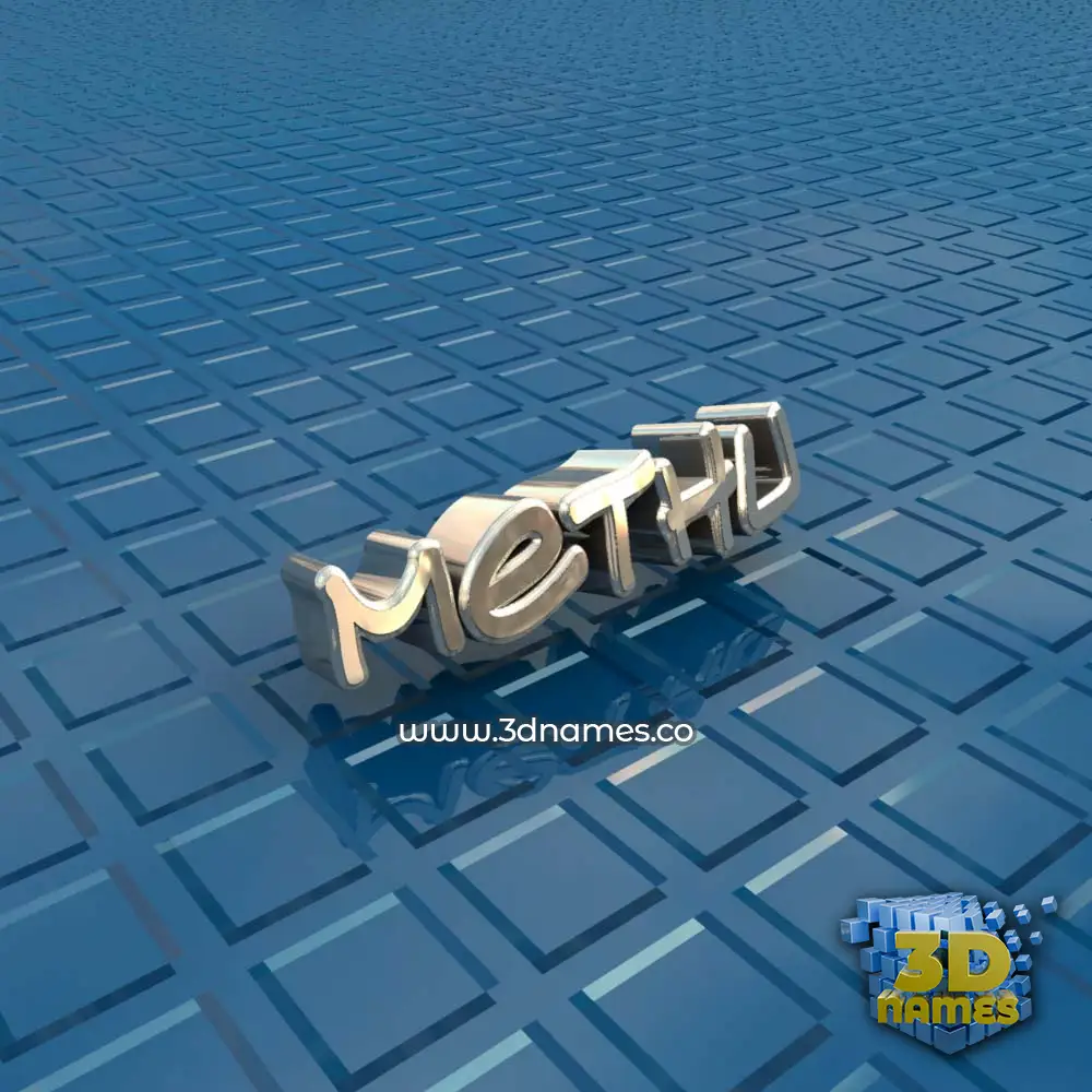 methu in Blue Bling style - 3D name wallpaper