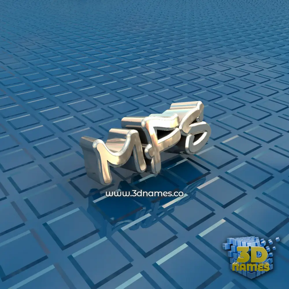 mfs in Blue Bling style - 3D name wallpaper