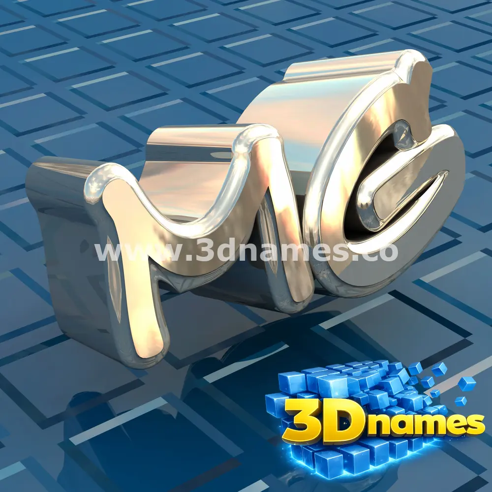 mg in Blue Bling style - 3D name wallpaper