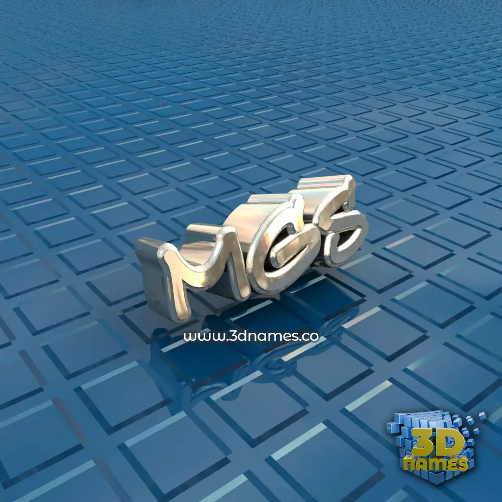 mgs in Blue Bling style - 3D name wallpaper