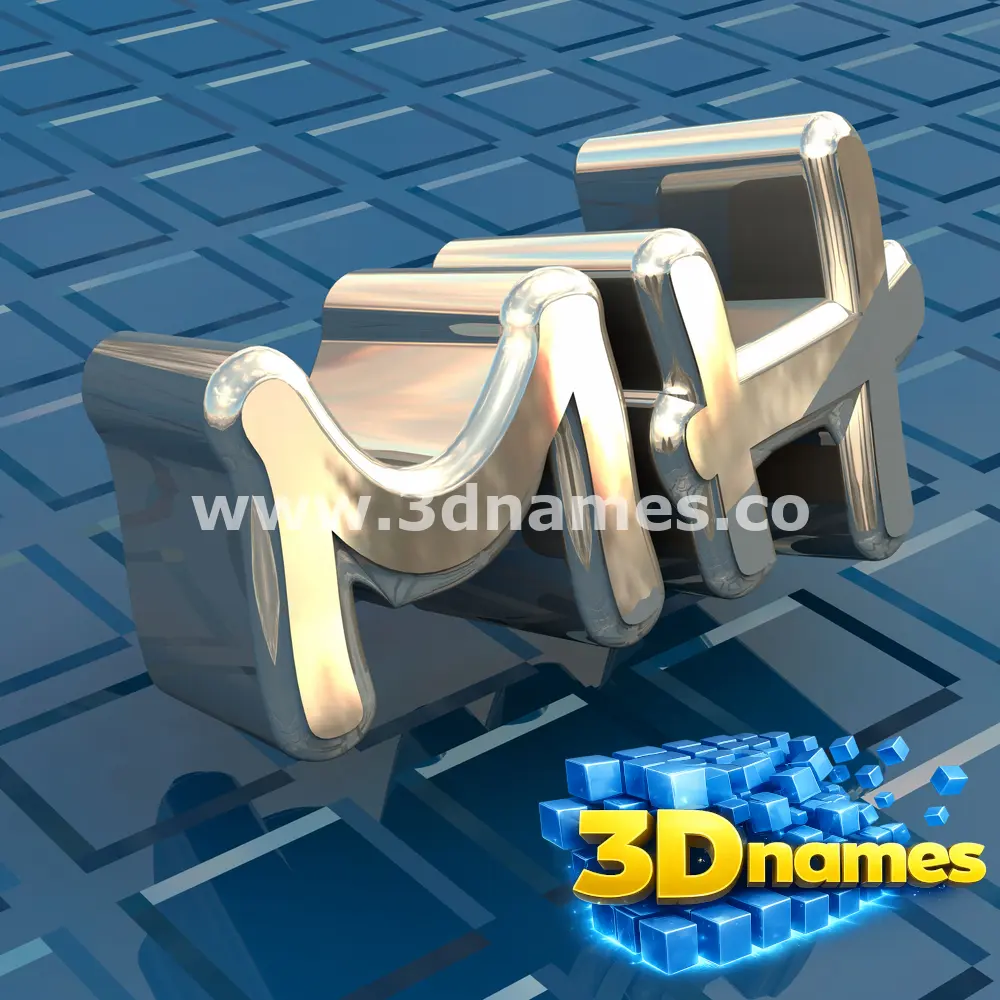 mh in Blue Bling style - 3D name wallpaper