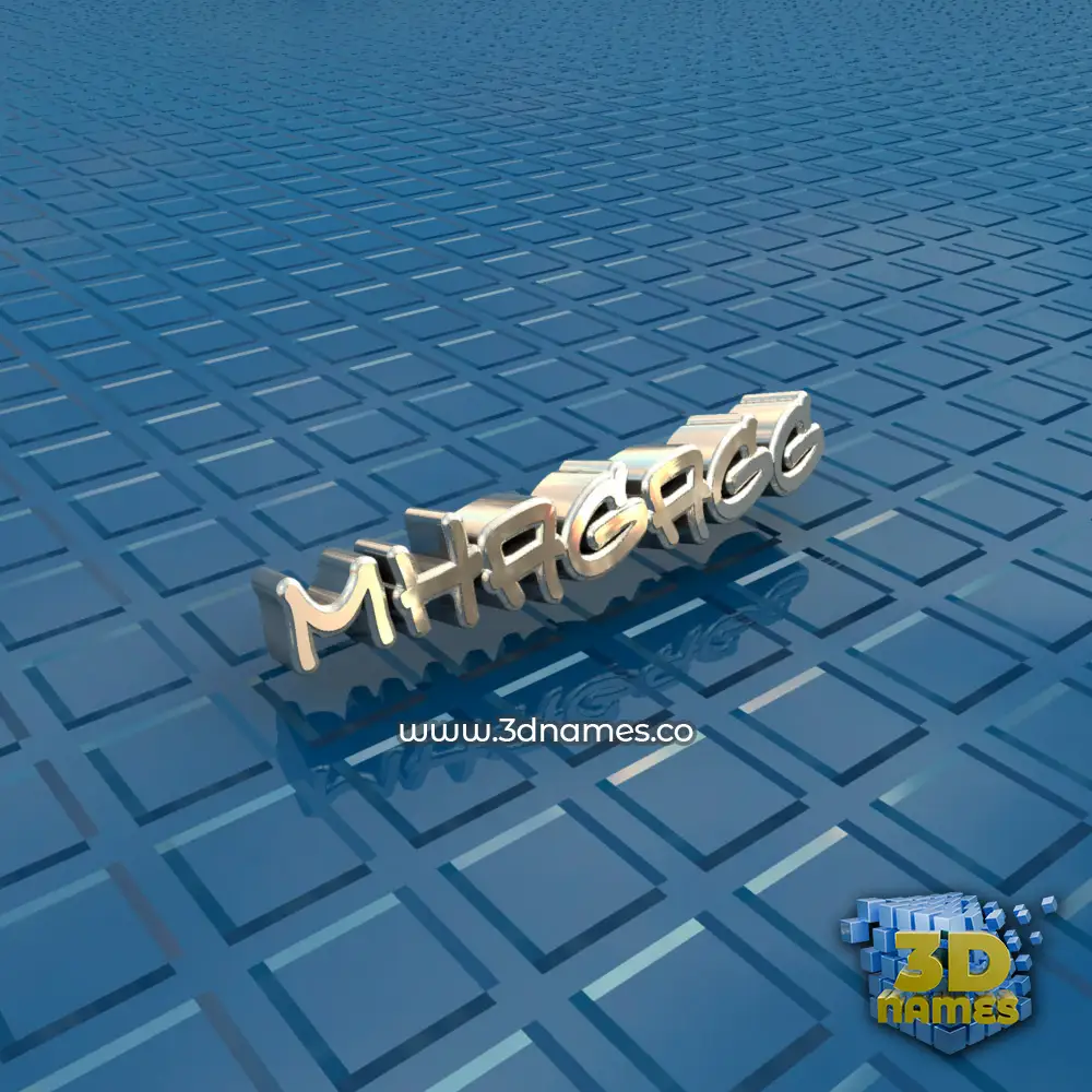 mhagagg in Blue Bling style - 3D name wallpaper