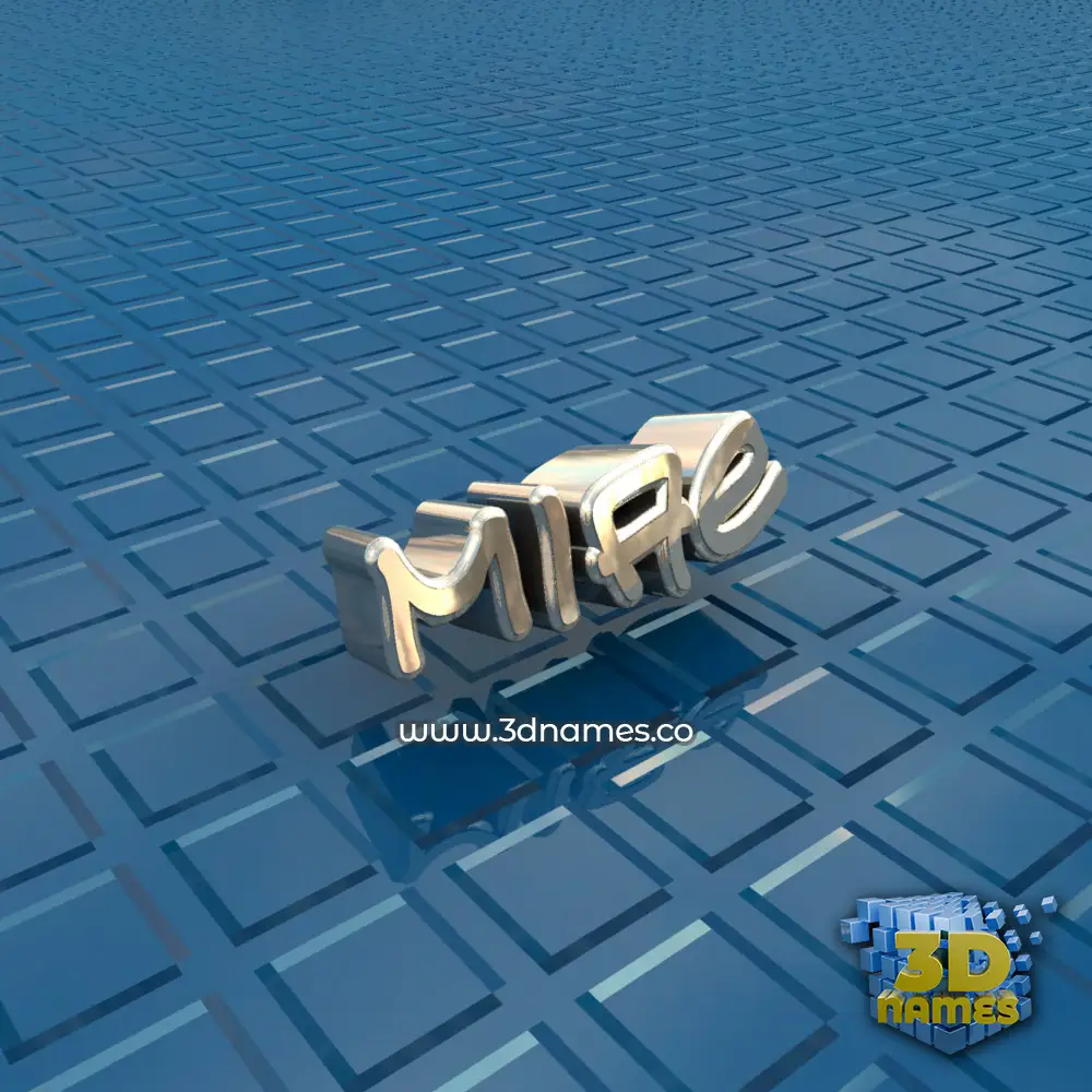 miae in Blue Bling style - 3D name wallpaper
