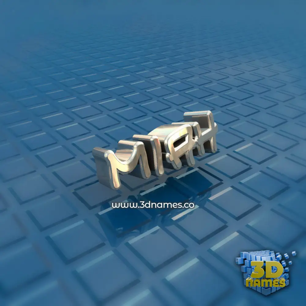 miah in Blue Bling style - 3D name wallpaper