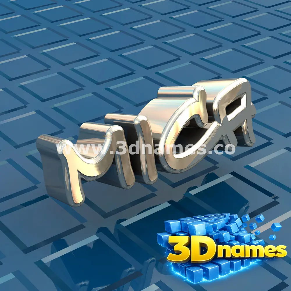 mica in Blue Bling style - 3D name wallpaper