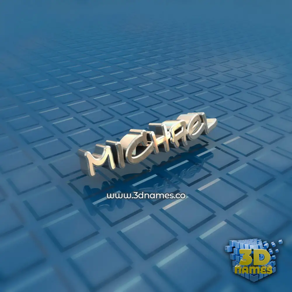 michael in Blue Bling style - 3D name wallpaper