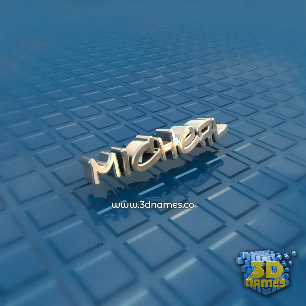 micheal in Blue Bling style - 3D name wallpaper