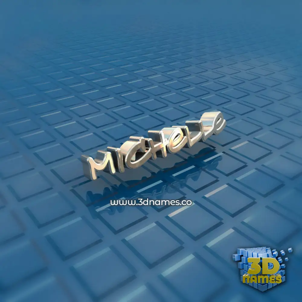 michelle in Blue Bling style - 3D name wallpaper