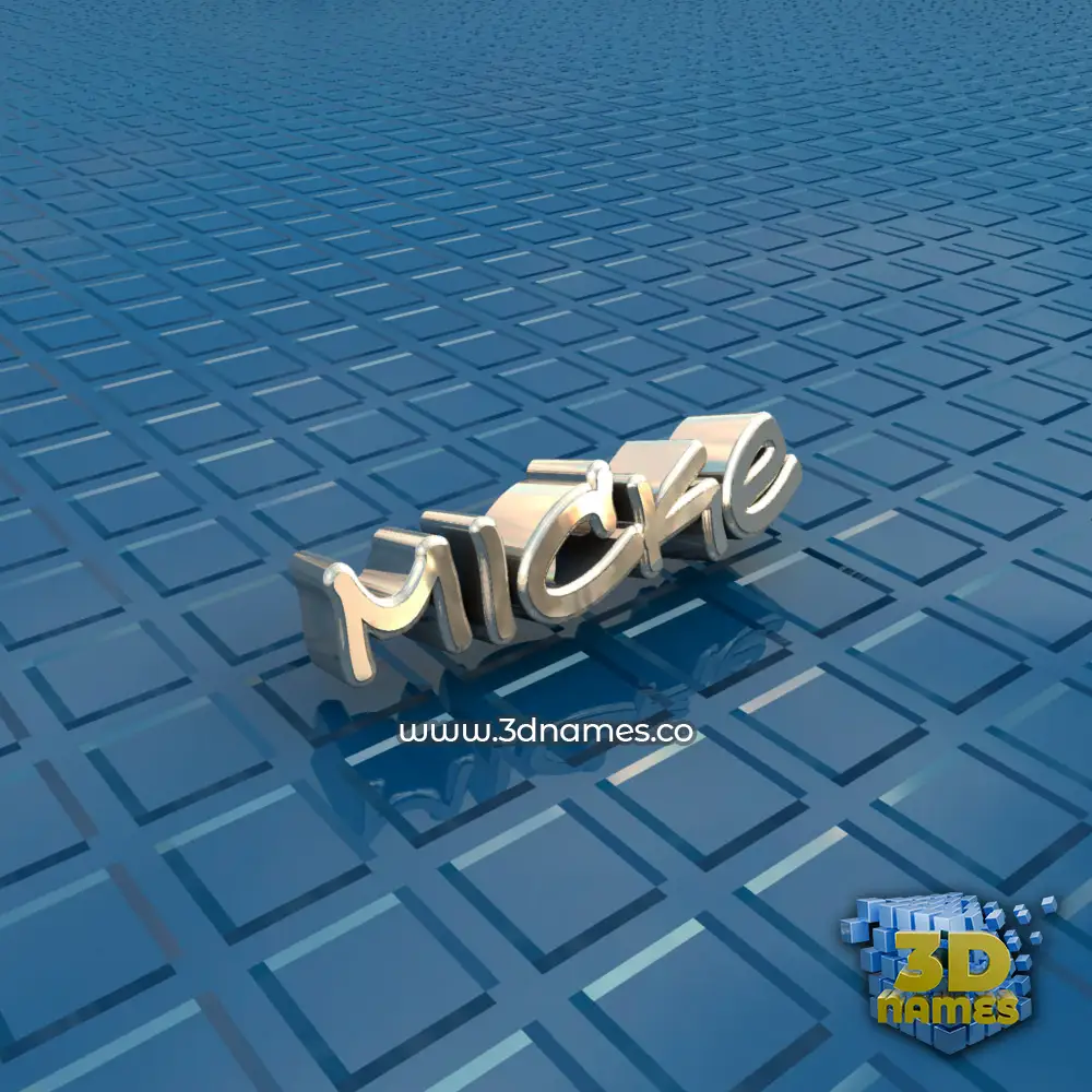 micke in Blue Bling style - 3D name wallpaper