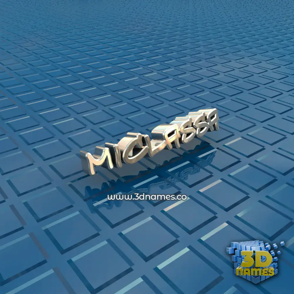 miclassa in Blue Bling style - 3D name wallpaper